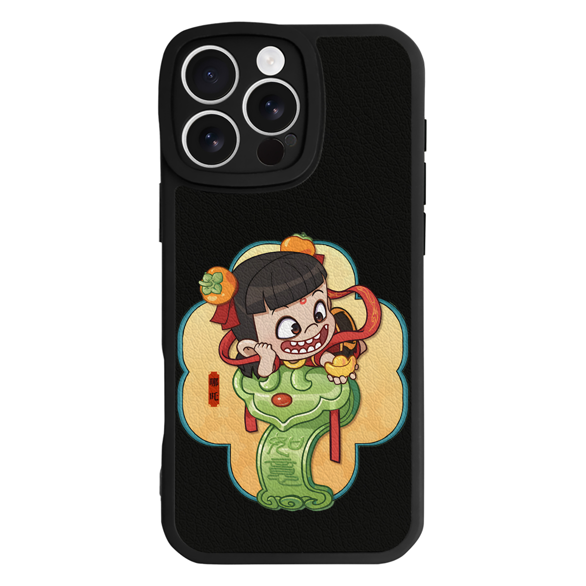 （画像用） Ne Zha 2 ナタ 魔童の大暴れ 【iPhone 16シリーズ対応】シリコンスマホケース（レザー調） 材質：シリコン